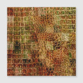 Faux Alligator Animal Skin Leather Red Brown (Voorkant)