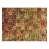 Faux Alligator Animal Skin Leather Red Brown Tafelkleed (Voorkant (Horizontaal))