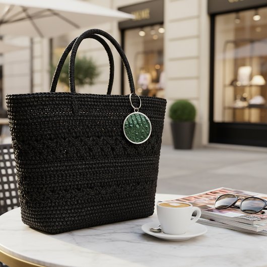 Faux Alligator Leather Print Sleutelhanger