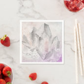** Faux Amethist Crystal Healing Energy Chakra Servetten (Insitu)