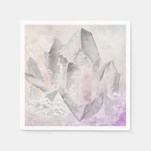 ** Faux Amethist Crystal Healing Energy Chakra Servetten (Voorkant)