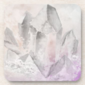 *~* Faux Amethyst Chakra Crystal Energy Healing Onderzetter (Voorkant)
