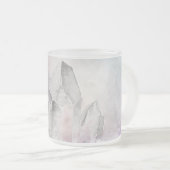 *~* Faux Amethyst Crystal Healing Crown Chakra Matglas Koffiemok (Voorkant rechts)