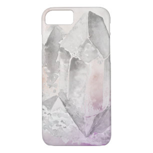 *~* Faux Amethyst Crystal Healing Energy Chakra iPhone 8/7 Hoesje