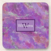 Faux Amethyst Purple Marble Bier Onderzetter (Voorkant)