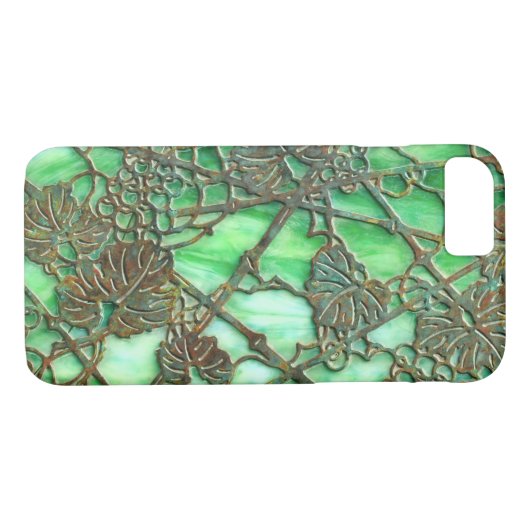 Faux Antiek Glas in lood Grapevine Case-Mate iPhone Case (Achterkant (Horizontaal))