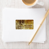 Faux Antiek Gold Victoriaans Steampunk Wedding Etiket (Insitu)