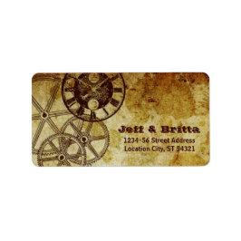 Faux Antiek Gold Victoriaans Steampunk Wedding Etiket