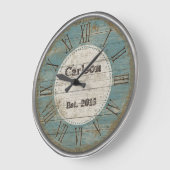 Faux - antiek Rotisch roestblauw, aangepast ontwer Grote Klok (Hoek)