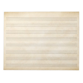 Faux Antique Music Manuscript Paper Stationary Notitieblok