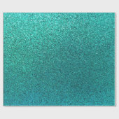 Faux Aqua Blauwgroen Turquoise Blue Glitter Backgr Cadeaupapier (Vlak)