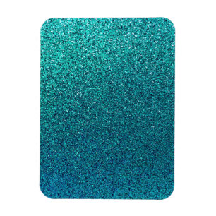 Faux Aqua Blauwgroen Turquoise Blue Glitter Backgr Magneet