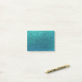 Faux Aqua Blauwgroen Turquoise Blue Glitter Backgr Post-it® Notes (Op bureau)
