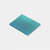 Faux Aqua Blauwgroen Turquoise Blue Glitter Backgr Post-it® Notes (Schuin)