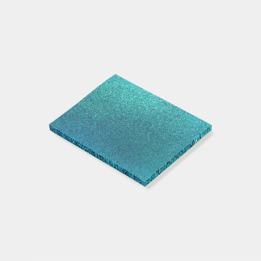 Faux Aqua Blauwgroen Turquoise Blue Glitter Backgr Post-it® Notes (Schuin)