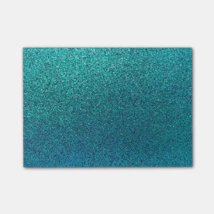 Faux Aqua Blauwgroen Turquoise Blue Glitter Backgr Post-it® Notes