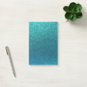 Faux Aqua Blauwgroen Turquoise Blue Glitter Backgr Post-it® Notes (Kantoor)
