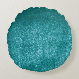 Faux Aqua Velvet illusie Rond Kussen