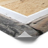 Faux Arched Window met Uitzicht van Sandy Beach Poster (Hoek)