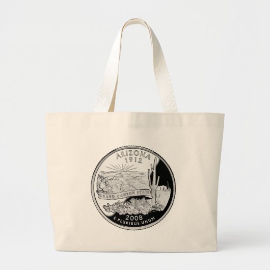 Faux Arizona State Quarter Grand Canyon State Grote Tote Bag (Voorkant)