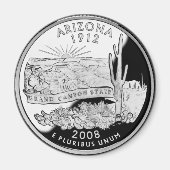 Faux Arizona State Quarter Grand Canyon State Magneet (Voorkant)