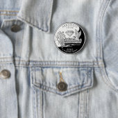 Faux Arkansas State Quarter Crater of Diamonds Ronde Button 5,7 Cm (In situ)