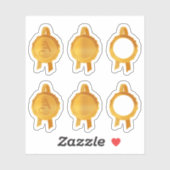 Faux Award/Certificaat Afdichting Linten (Gouden A Sticker (Vel)