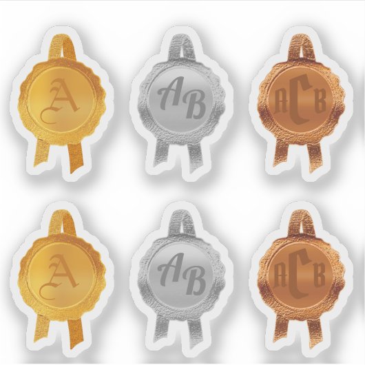 Faux Award / Certificaat Seal Ribbons (InitMetAsso Sticker (Voorkant)