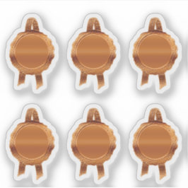 Faux Award / Certificaat Seal Ribbons (PlainBronze Sticker