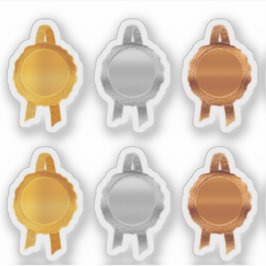 Faux Award / Certificaat Seal Ribbons (PLmetalAsso Sticker
