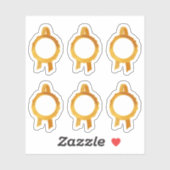 Faux Award/Certificaat Zegel Linten (Gouden Hollow Sticker (Vel)