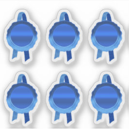 Faux Award/Certificate Seal Ribbons (Blauwe Vlakte Sticker