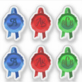 Faux Award/Certificate Seal Ribbons (BRG-Initialen Sticker (Voorkant)