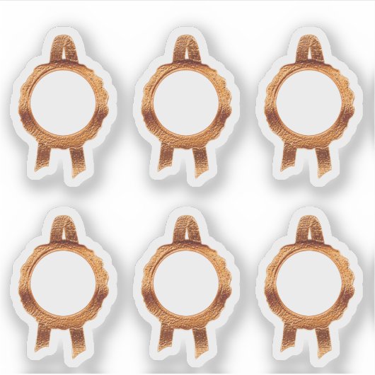 Faux Award/Certificate Seal Ribbons (BronzeHollow) Sticker (Voorkant)
