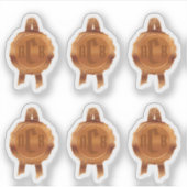 Faux Award/Certificate Seal Ribbons (BronzeInitial Sticker (Voorkant)