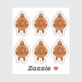 Faux Award/Certificate Seal Ribbons (BronzeInitial Sticker (Vel)