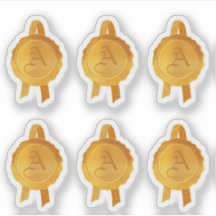 Faux Award / Certificate Seal Ribbons (Goud Initia