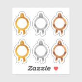 Faux Award/Certificate Seal Ribbons (Hollow/Metal) Sticker (Vel)