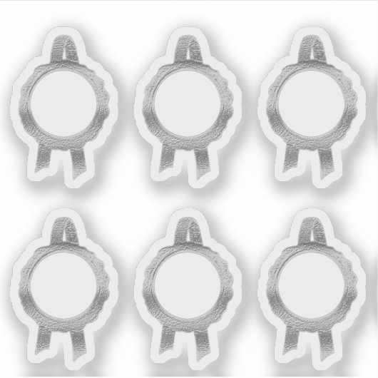 Faux Award/Certificate Seal Ribbons (Hollow/Silver Sticker (Voorkant)