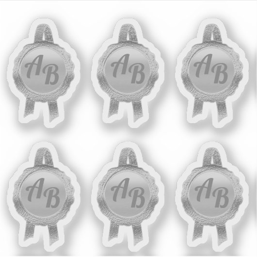 Faux Award/Certificate Seal Ribbons (Initiaal/Silv Sticker (Voorkant)