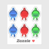 Faux Award/Certificate Seal Ribbons (Plain BRG) Sticker (Vel)