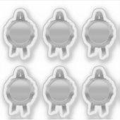 Faux Award/Certificate Seal Ribbons (Plain Silver) Sticker (Voorkant)