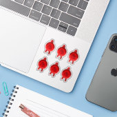 Faux Award/Certificate Seal Ribbons (Rode Initiale Sticker (Laptop met iPhone)