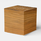 Faux Barn Wood Country Lace Rustic Wedding Bedankdoosjes (Achterkant)