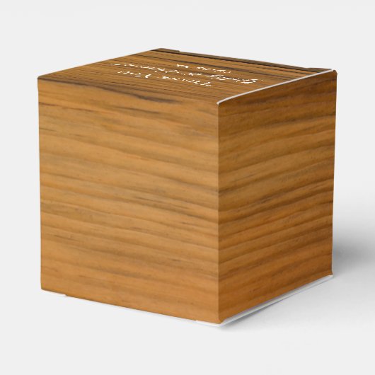 Faux Barn Wood Country Lace Rustic Wedding Bedankdoosjes (Achterkant)