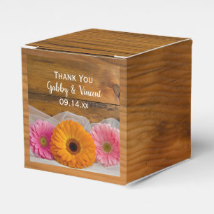 Faux Barn Wood Daisy Trio Barn Wedding Bedankdoosjes