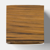 Faux Barn Wood Daisy Trio Lace Wedding Bedankdoosjes (Bovenkant)