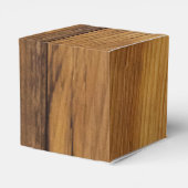 Faux Barn Wood Rustic Poinsettia Winter Wedding Bedankdoosjes (Achterkant)