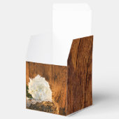 Faux Barn Wood, White Hydrangea Barn Wood Wedding Bedankdoosjes (Geopend)