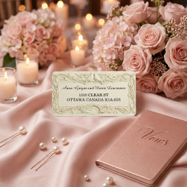 Faux Bas-Relief  Wedding Return Address Labels